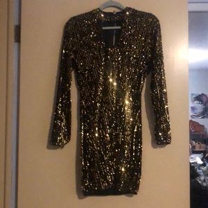 Gold Sequin Dress